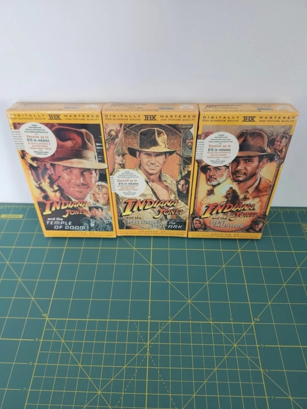 Lucasfilm Indiana Jones VHS Chapter 23–25 VHS Tape Set Yellow Black Sealed New
